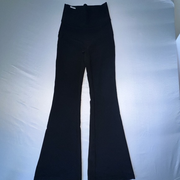 SiinSiin Pants - SiinSiin Black High Rise Fitted Wide Leg Athletic Yoga Pants